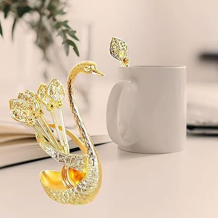 ✨🔥Hot Sale 50% OFF🎁Creative swan design coffee stirring spoon set (6 spoons)✈️Buy more save more🔥